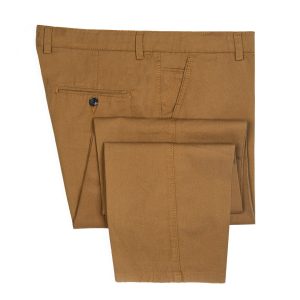 شلوار کتان مردانه راسته 2152 - 52, خردلی, کتان وارداتی, رگولار فیت(راسته)