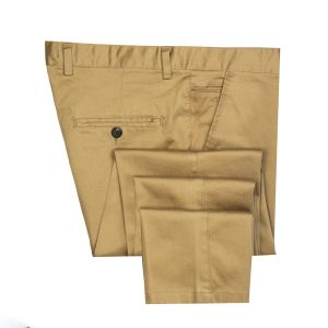 شلوار کتان اسلیم فیت مردانه 2156 - 42, کرم براق, کتان وارداتی, اسلیم فیت