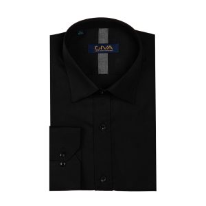 پیراهن فلورا تایلندی مردانه - 2XL, black, پارچه فلورای تایلندی, قاپک افسری, آستین بلند, یقه کراواتی