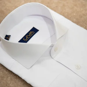 پیراهن دوشین یقه ایتال بک - 2XL, سفید, پارچه دوشین, یقه ایتال بک, قاپک افسری, آستین بلند