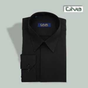 پیراهن دوشین یقه خرگوشی مردانه - XL, black, دوشین, یقه خرگوشی, آستین بلند
