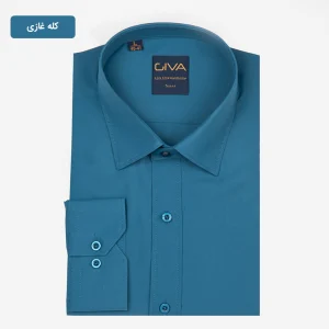 پیراهن دوشین ساده یقه کراواتی قاپک افسری - XL, کله غازی, پارچه دوشین, یقه کراواتی, قاپک افسری, آستین بلند
