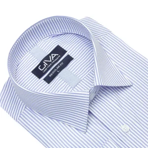 پیراهن دیپلمات راه راه 4429 - 2XL, کرمی, قاپک افسری, آستین بلند
