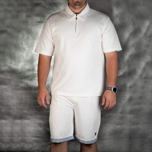شلوارک کتان تک پیله - 44, سفید, کتان وارداتی