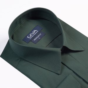پیراهن دوشین یقه خرگوشی مخفی - 2XL, سبز, پارچه دوشین, قاپک مخفی, یقه خرگوشی, آستین بلند