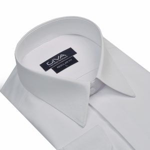 پیراهن دوشین یقه خرگوشی مخفی - 2XL, سفید, پارچه دوشین, قاپک مخفی, یقه خرگوشی, آستین بلند