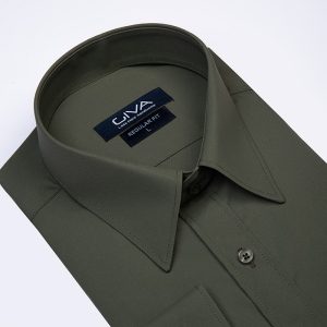پیراهن دوشین یقه خرگوشی مردانه - 2XL, سبز تیره, دوشین, یقه خرگوشی, آستین بلند